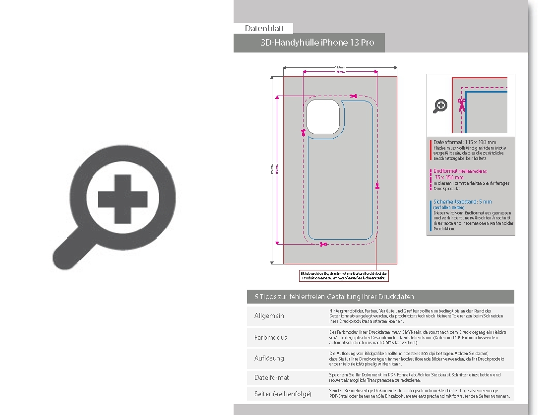 Product Bild standard-handyh__lle_f__r_iphone_13_pro__4_0-farbig_einseitig_bedruckt